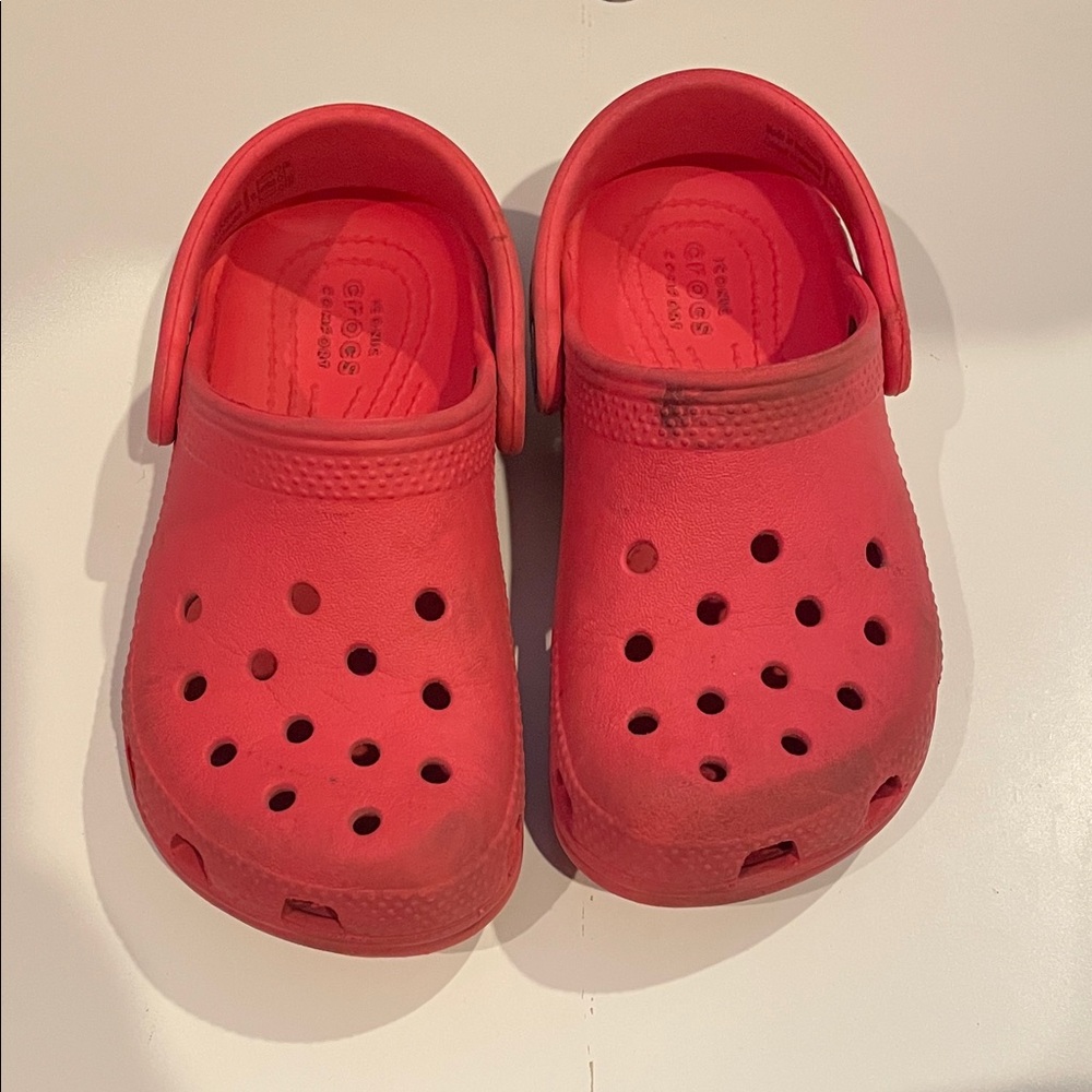 Red Crocs size toddler 10C